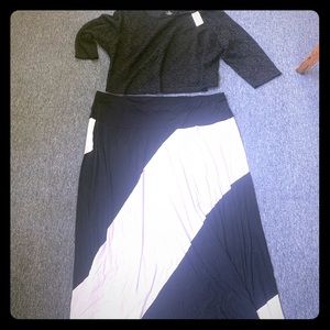 Lane Bryant crop top/skirt bundle